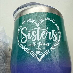 Sisters Tumbler and Best Sister Ever Socks, Zipper Bag, Key Ring  Set